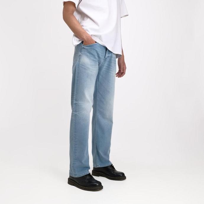 Rockmaker Celana Denim Regular Loose Mineral Blue Jeans Nyaman