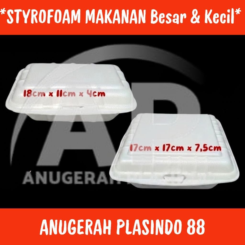 Steroform / STYROFOAM /  Kotak Makanan Ayam Penyet Besar & Kecil