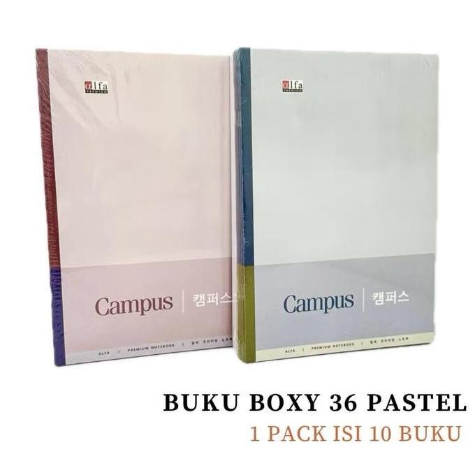 iwanbandas - buku tulis boxy 36 pastel - korean notebook - aesthetic notebook