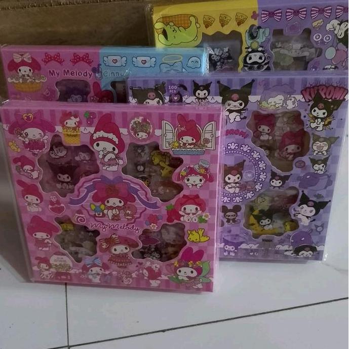 (Good) stiker kuromi 100 lembar - stiker momo kuromi isi 100 pcs / stiker kuromi / stiker momo kurom