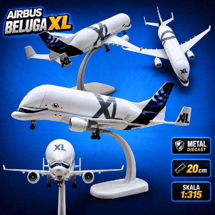 Diecast pesawat Beluga XL diecast pesawat besi diecast pesawat terbang Beluga mainan pesawat Beluga 
