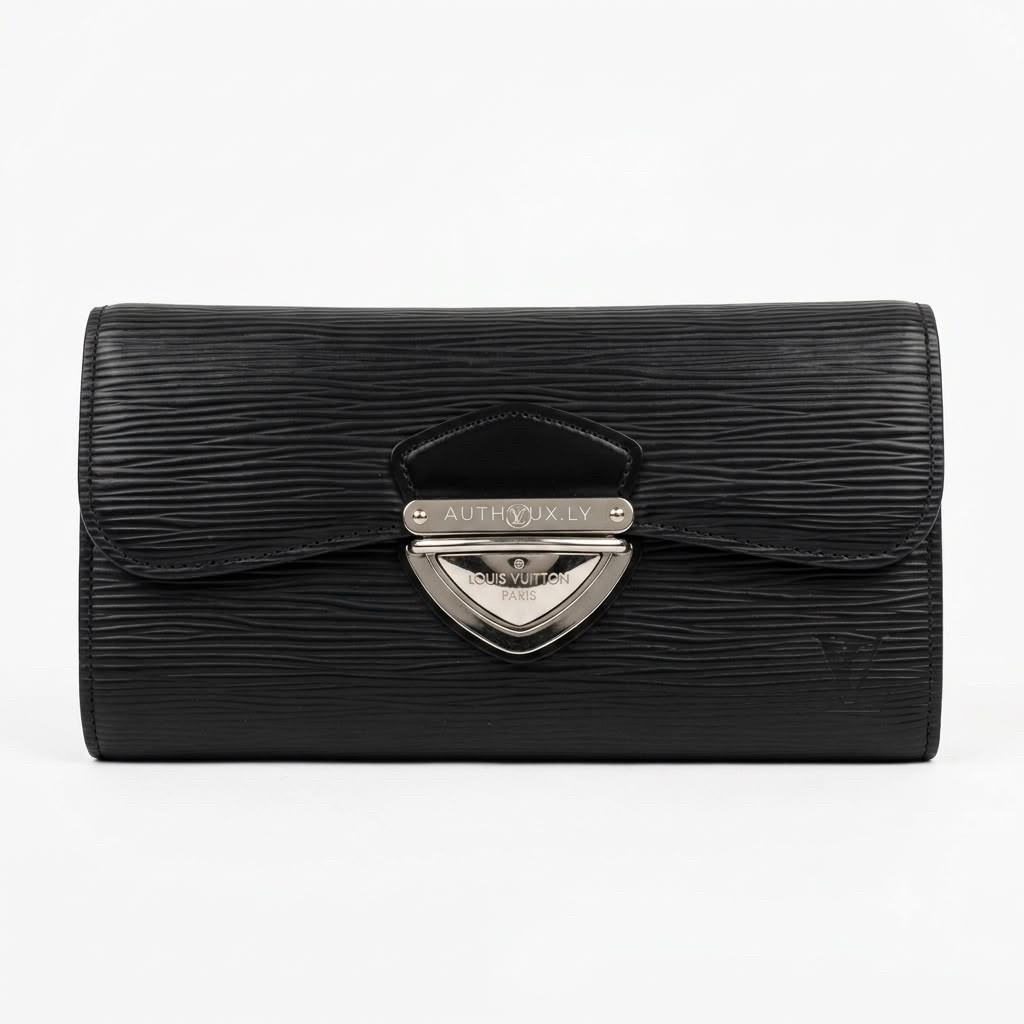 Preloved Louis Eugenie Long Wallet Dompet Panjang Epi Leather Black LV