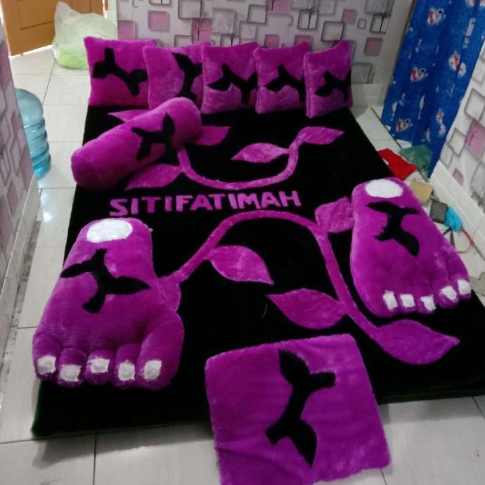 Karpet bunga bulu rasfur fullset