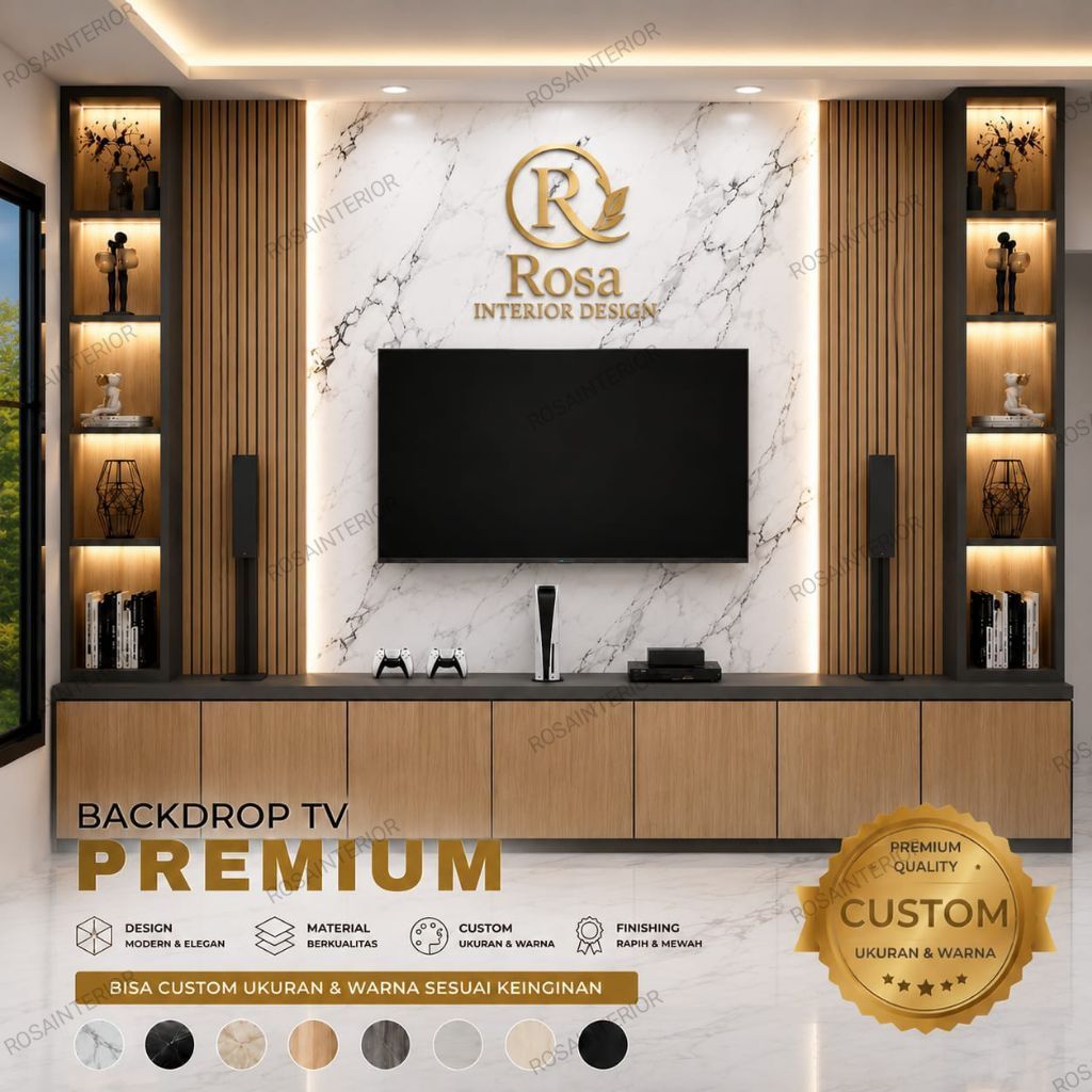Backdrop Tv Premium Backdrop Tv Minimalis Backdrop Tv Dingdind Kabinet Tv Lemari Rak Tv Meja Tv Wall