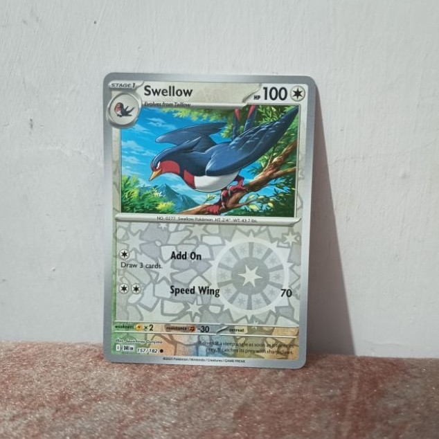kartu pokemon TCG english original holo reverse (swellow)