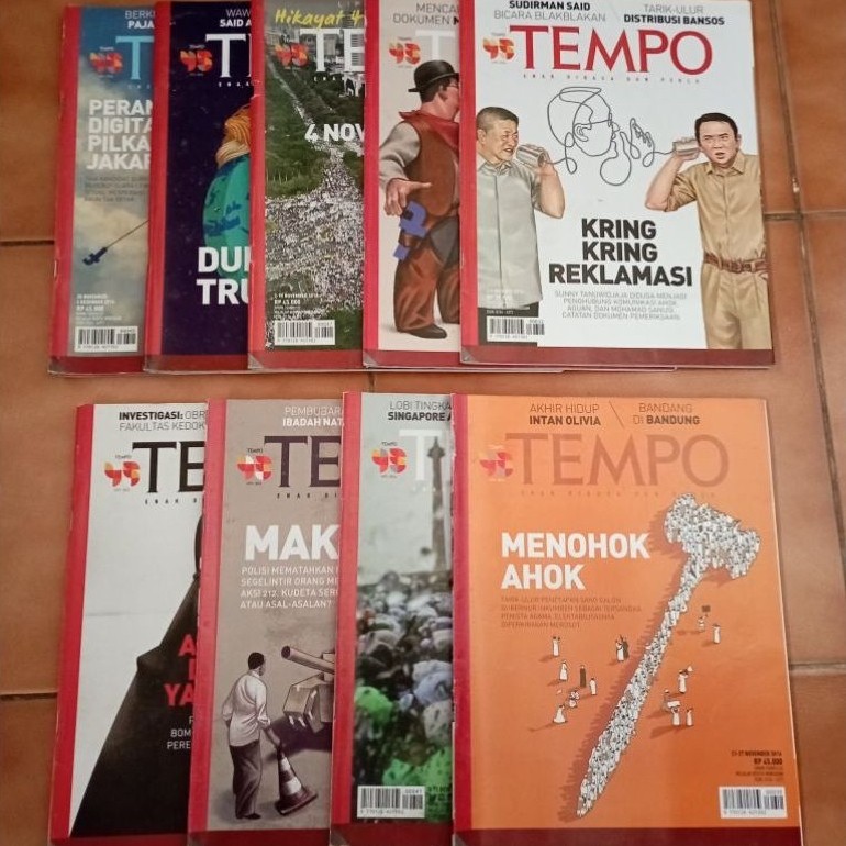 Majalah Tempo edisi Tahun 2016