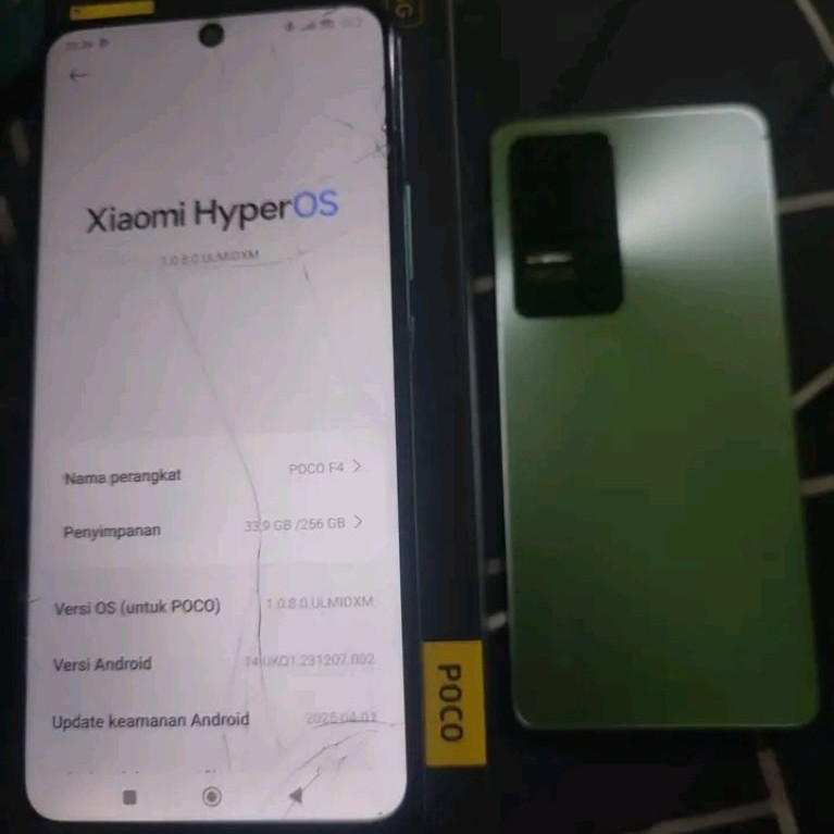 poco f4 minus layar retak