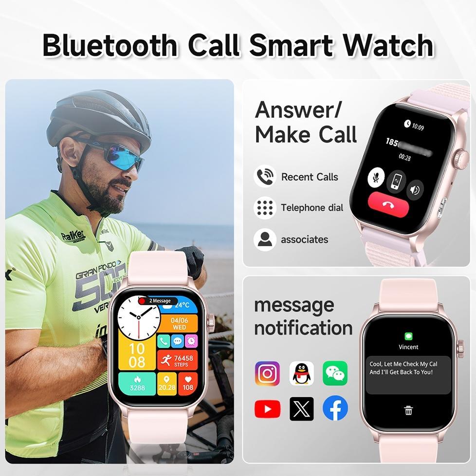 Terbaru Skmei B58 Smartwatch 1.95Inci Amoled Touchscreen Jam Tangan Pria Ip67 Waterproof Bluetooth C