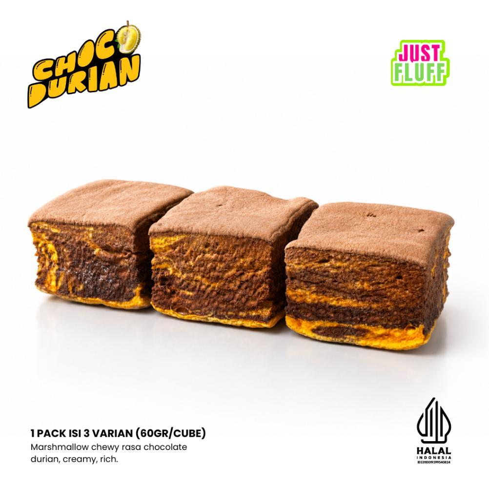 [MART] [MARSHMALLOW JUSTFLUFF] CHOCO DURIAN MARSHMALLOW [HALAL]