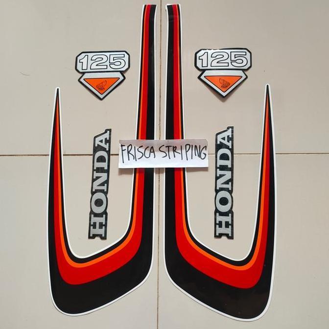 STRIPING STIKER CB 100 CB125 HITAM MERAH 1976 76 TERBAIK