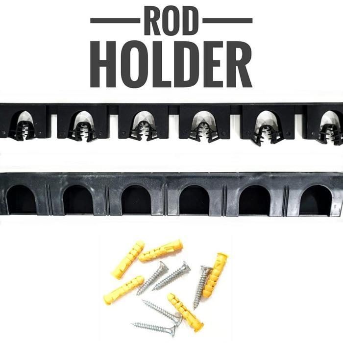 Rak Dinding Joran Maguro Rod Holder Maguro Maguro Vertical Rod Holder - Hitam