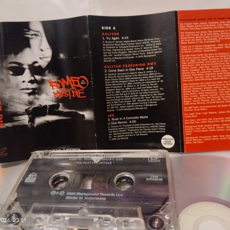 kaset pita ost OMPS romeo must die // aaliyah
