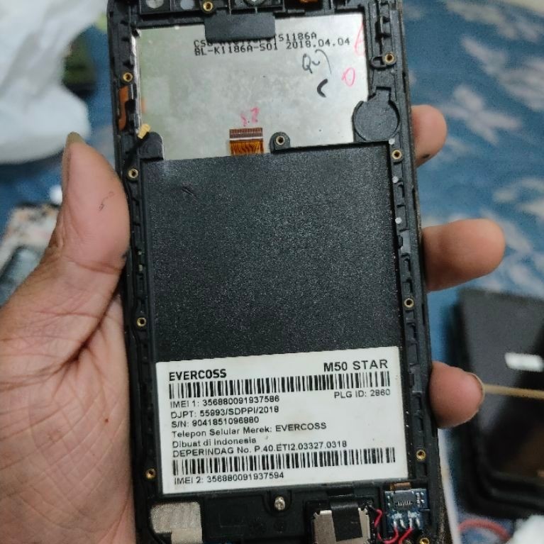 lcd ori Evercoss m50 star / lcd Evercoss m50 star