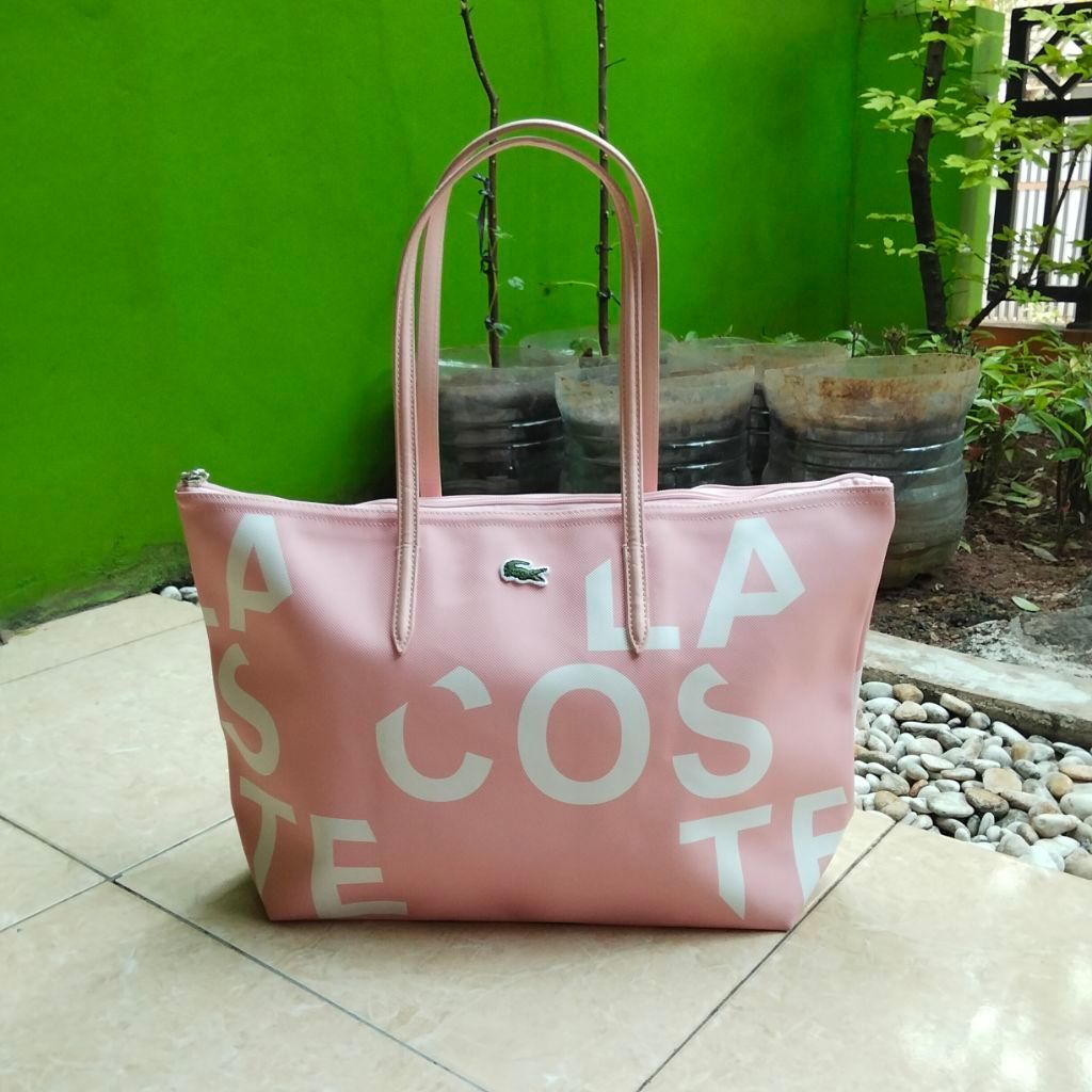 Tas Tote Lacoste preloved luar