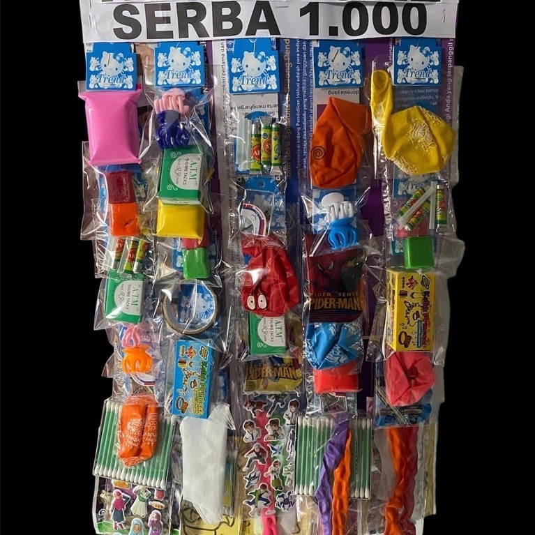 rencengan mainan accesories  mix serba 1000an isi 50 pics