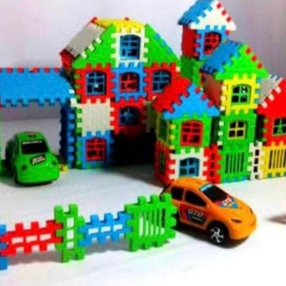 Mainan Edukasi Puzzle Rumah - Puzzle Bangunan Rumah