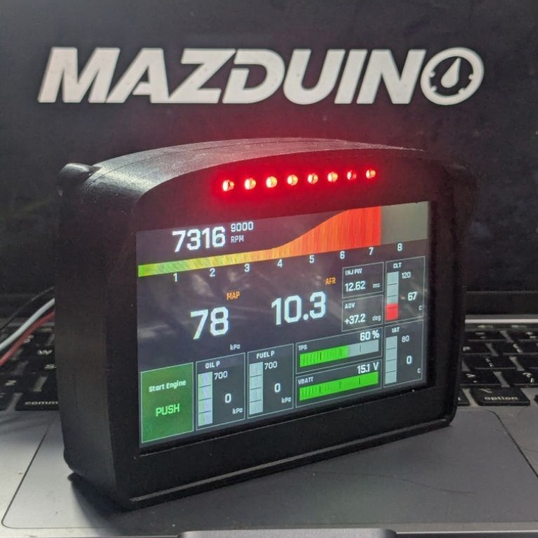 Mazduino Race Dash Display ECU Standalone Haltech Speeduino rusEFI