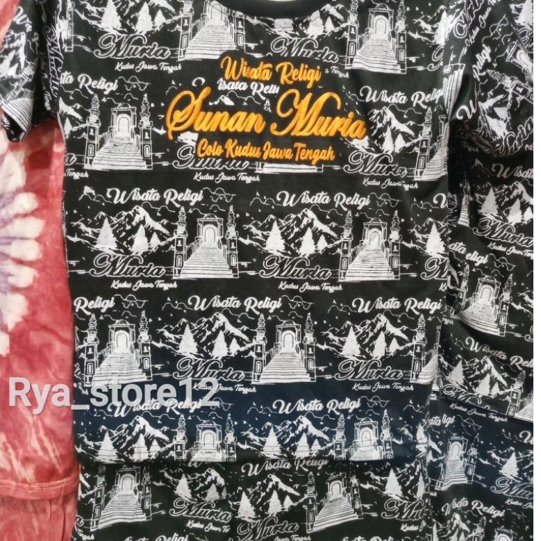 Setelan Anak Hitam Sunan Muria Motif Cemara