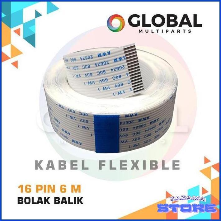 PRINTER KABEL 16 PIN 6M BOLAK BALIK / LEBAR 22MM HIGH QUALITY