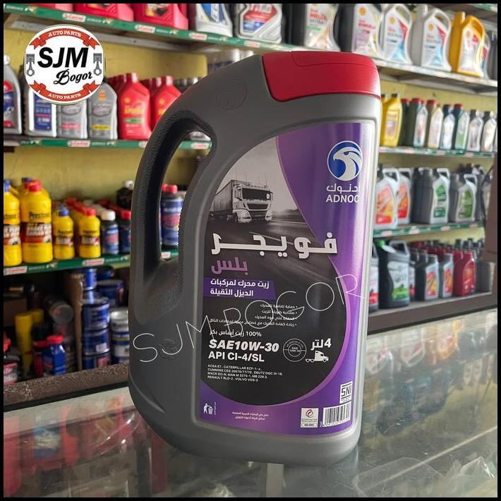 GRATIS ONGKIR ADNOC VOYAGER PLUS 10W 30, ADNOC VOYAGER 10W 30 KEMASAN GALON 4 LITER 