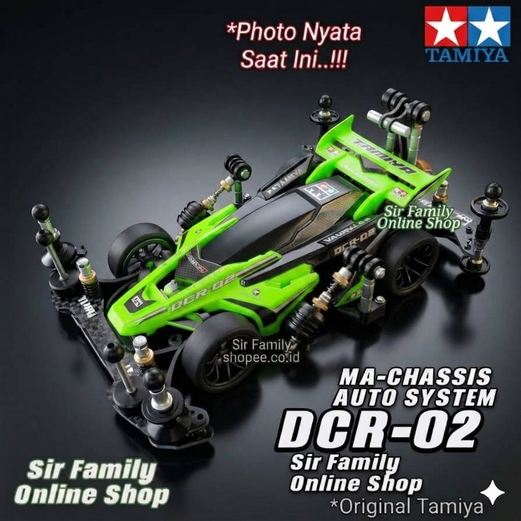 Original Tamiya _ DCR 02 Hijau Stabilo _ BMAX / Side Damper+