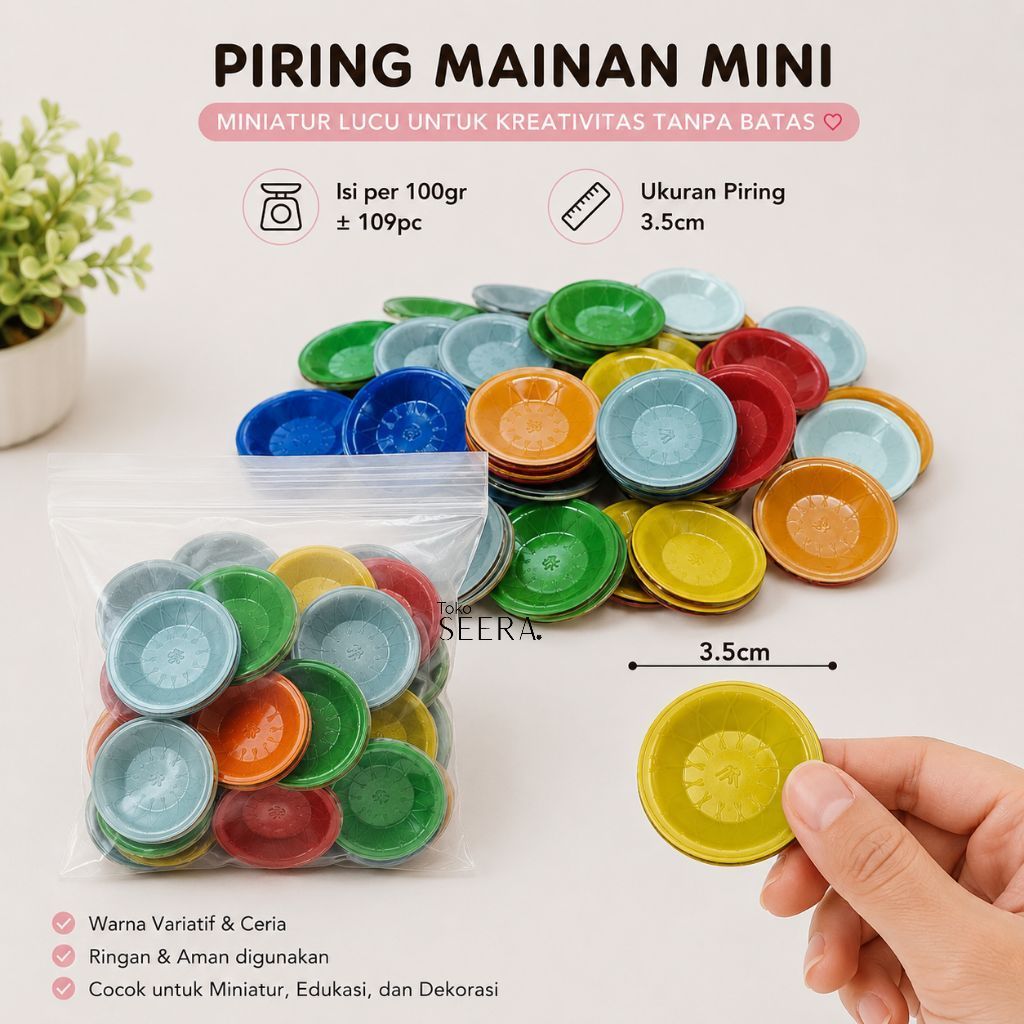 Piring Mainan Mini Isi 100gram -/+109pc
