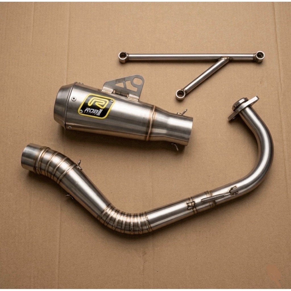 KNALPOT BEAT 130 150cc ROB1 RACING ORIGINAL GP17 STAINLESS