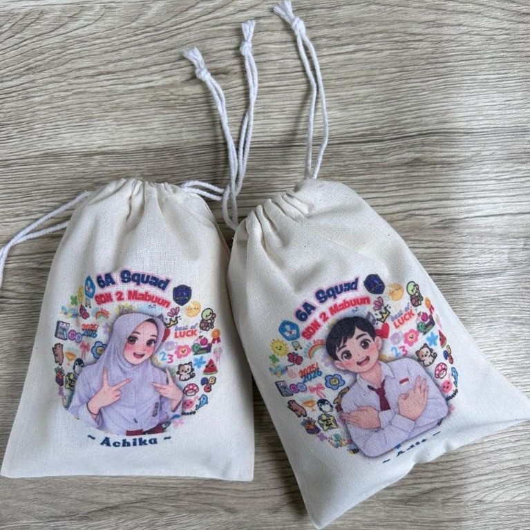 (INCLUDE SABLON CUSTOM) POUCH UKURAN CUSTOM COCOK UNTUK PACKIGING PRODUK BAHAN BLACU GRADE A | TAS S