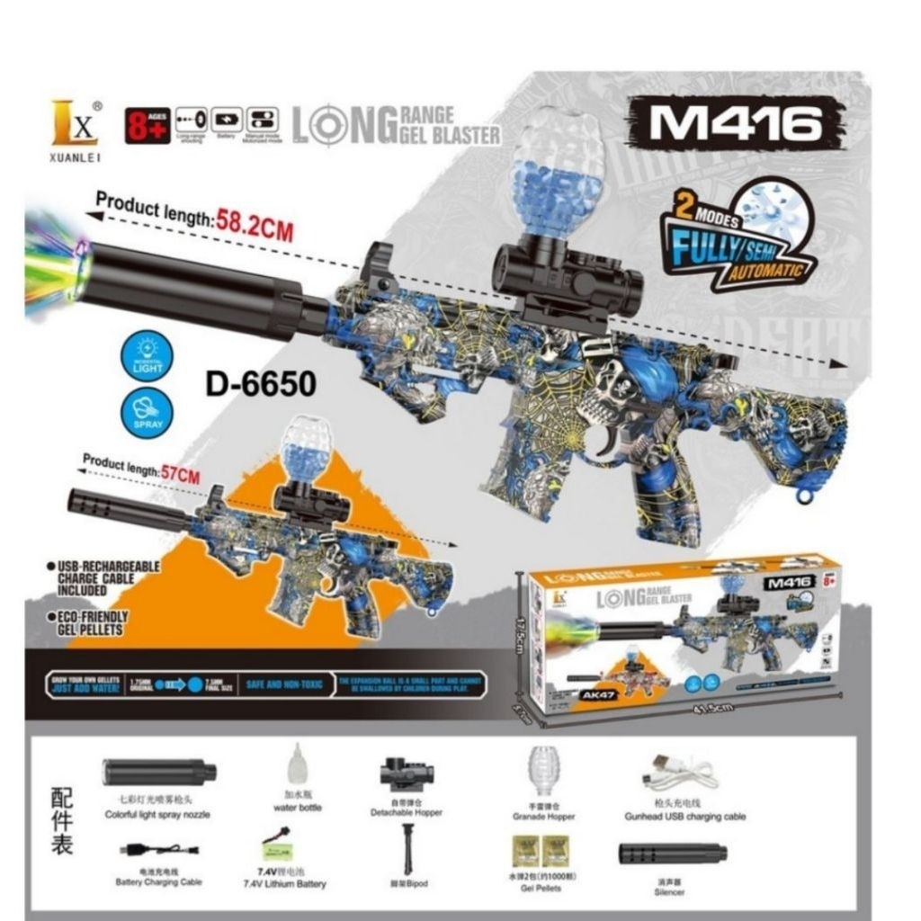 Mainan Water Gel Blaster Anak Laki Laki Gell Tembak Tembakan Elektrik Otomatis FPS SNI/Mainan Pistol