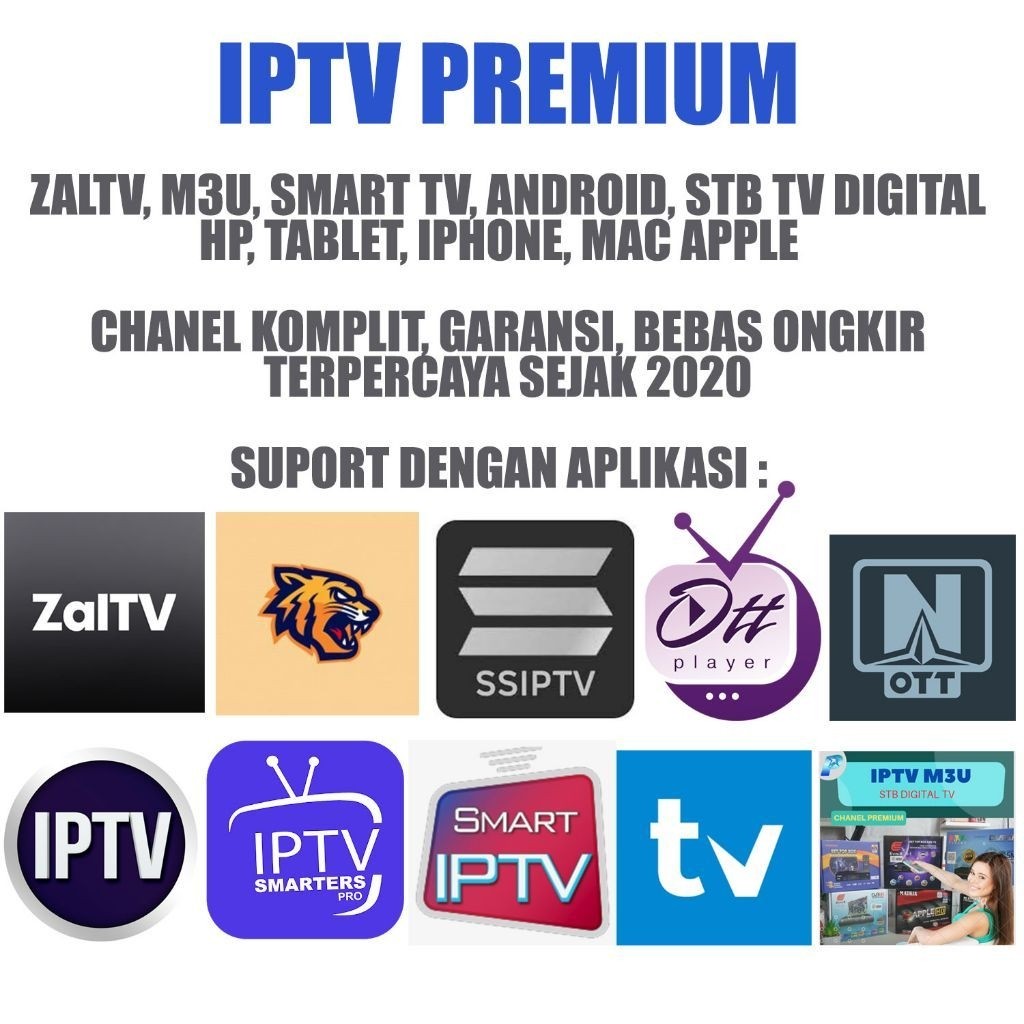 IPTV PREMIUM | IPTV untuk berbagai macan Perangkat denga. OS Android, Ios, Windows, Web OS, Tizen, V