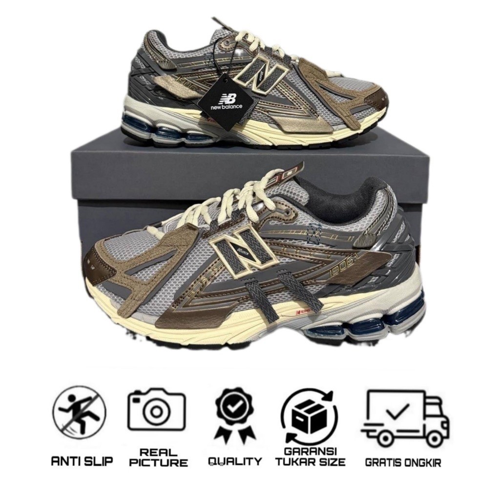 NEW BALANCE 1906U N Hoolywood Invincible Moonrock Grey Sepatu Pria Baru Ukuran 40-46