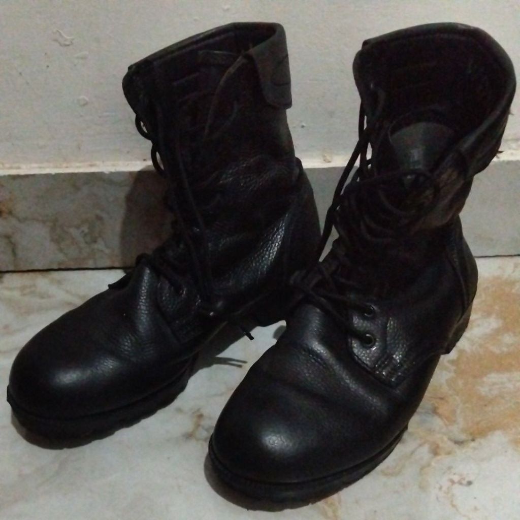 SEPATU PDL TNI AU PRELOVED SZ 42- ORI KULIT JERUK
