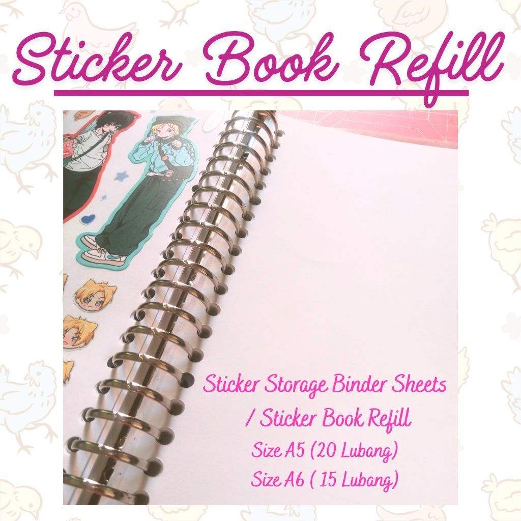 Sticker Storage Binder Sheets / Refill Sticker Book