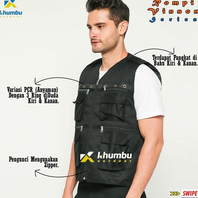 Rompi Pria Hitam - Rompi KPU - Rompi Motor