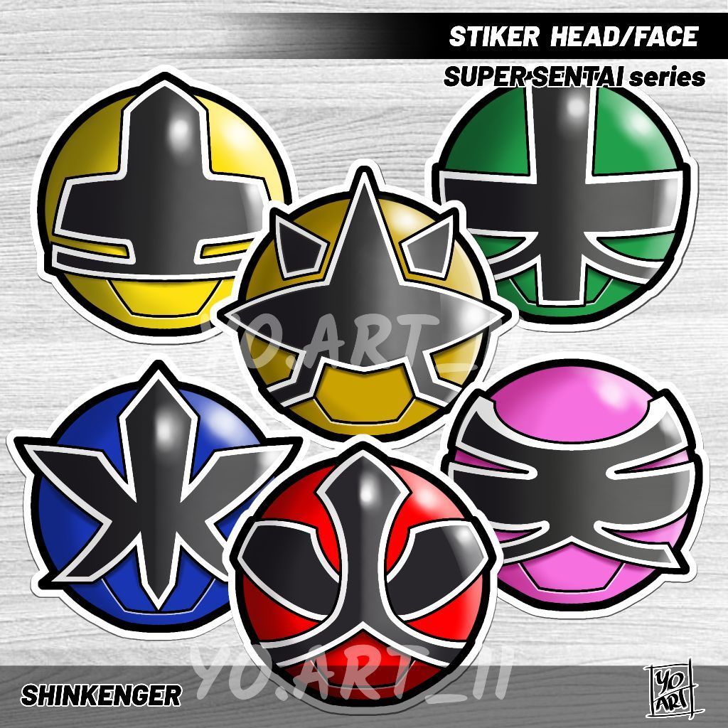 Stiker Head/face - Super Sentai series SHINKENGER
