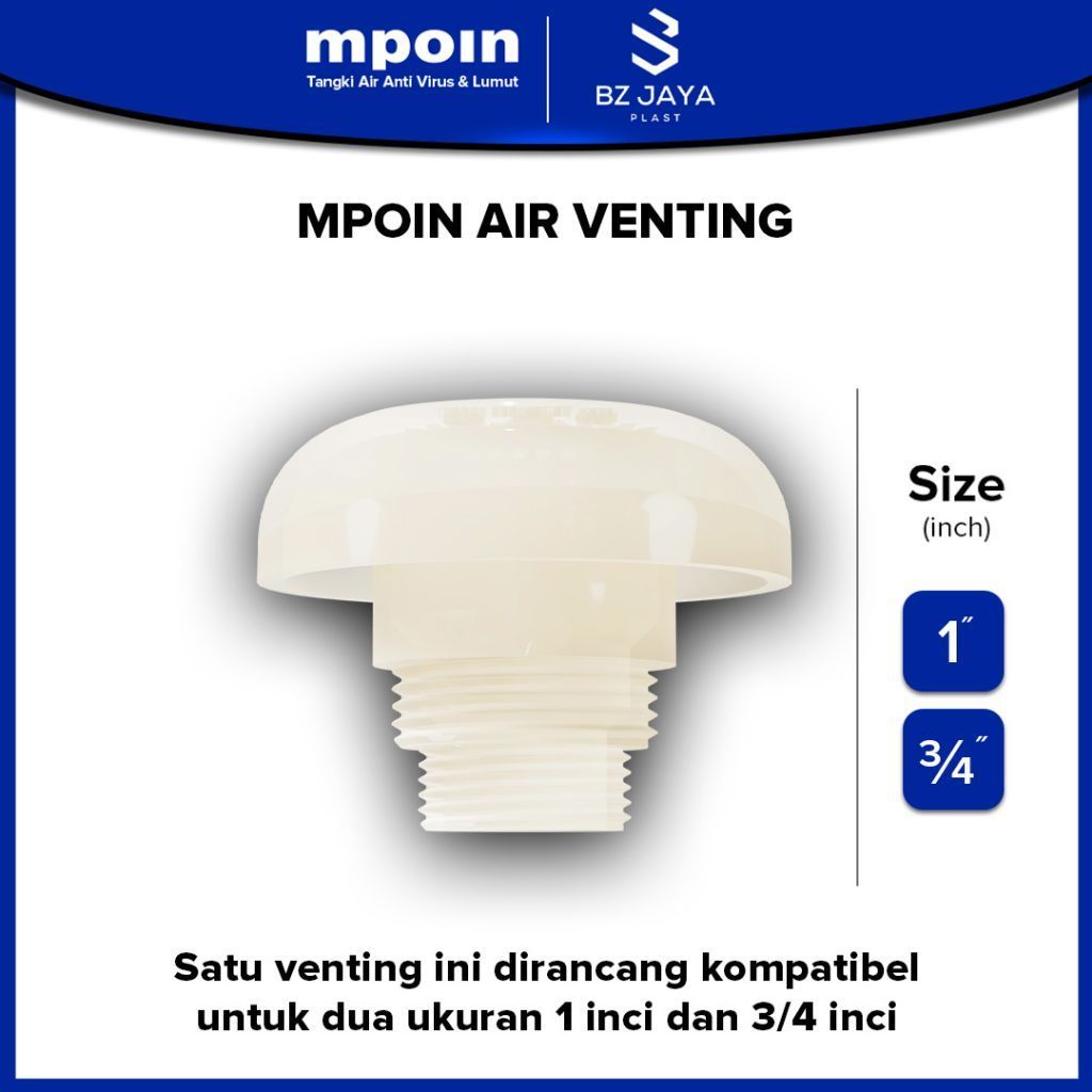 Lubang udara tandon air - Mpoin air venting ventilasi udara tandon air