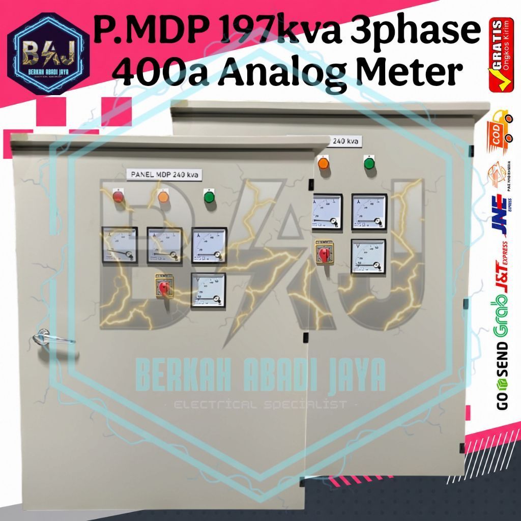 PANEL MDP 233KVA 3PHASE 400A ANALOG METER
