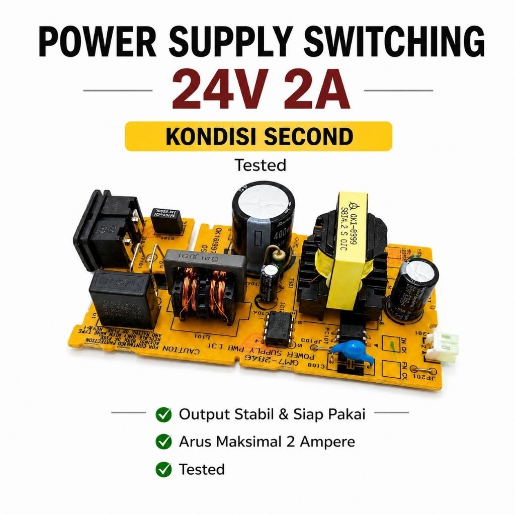 Power Supply Switching 24V 2A Second Tested – Adaptor SMPS 24 Volt 2 Ampere