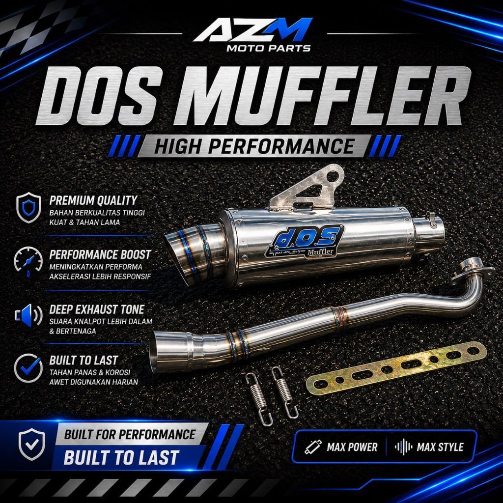 Knalpot Racing DOS Satria fu 150 karbu new / jupiter mx old / jupiter mx new / jupiter mx 135 / knal