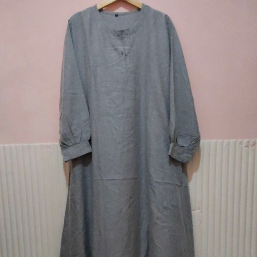 PRELOVED GAMIS ABAYA JUMBO WARNA ABU