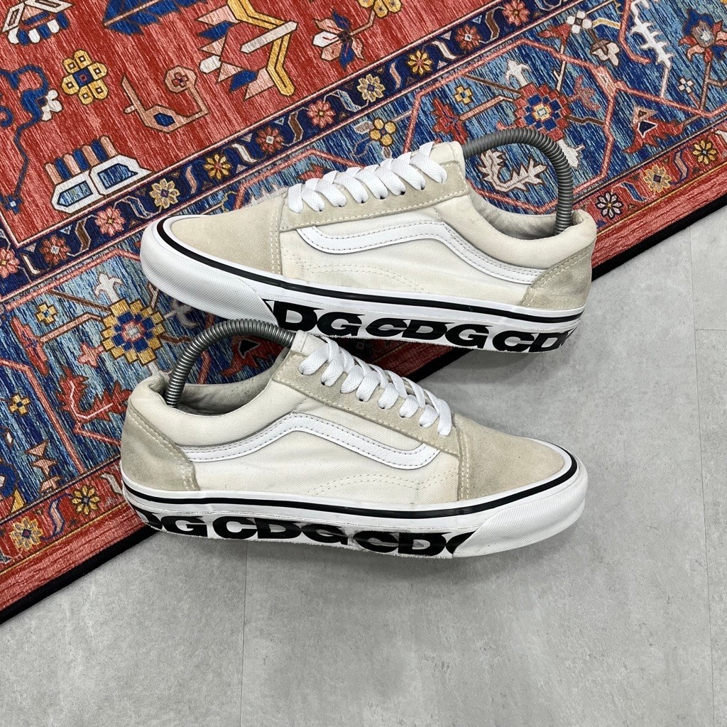 [Size 40] Comme des Garcons CDG x Vans OG Old Skool LX Sidewall True White  Second Original