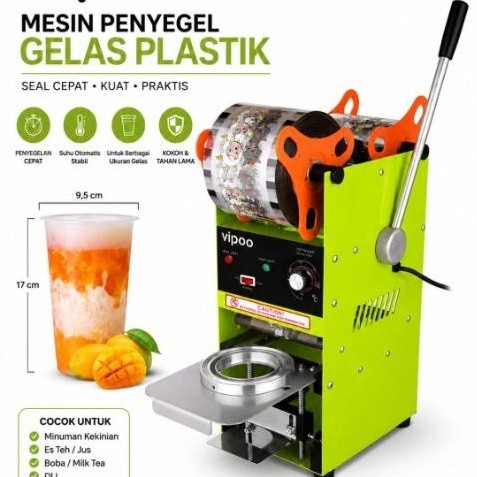 Mesin cup sealer alat press gelas plastik mesin press cup penutup Vipoo vipo manual V D8 VD8