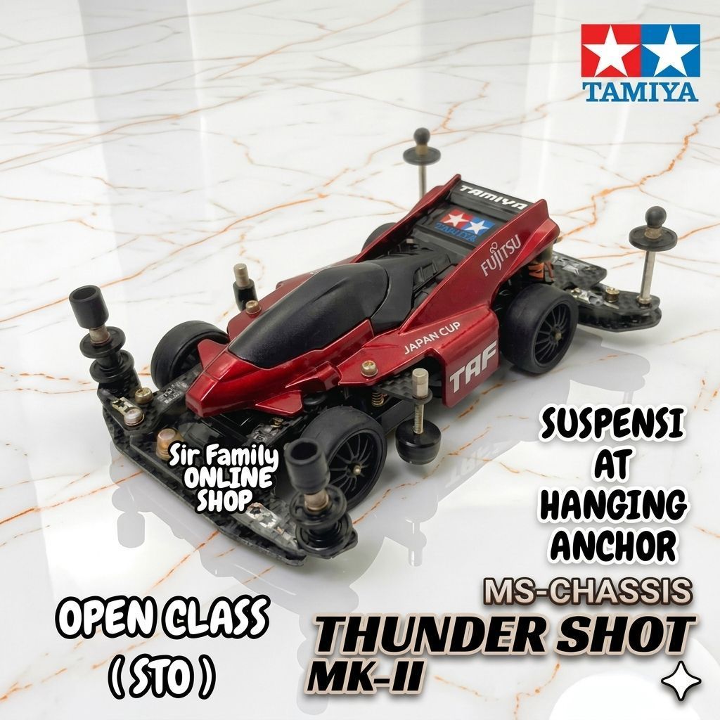 Original Tamiya STO / Open Class Tamiya MS-CHASSIS Suspensi TD Red Black