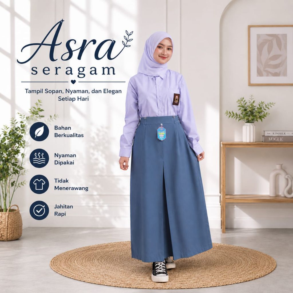 Rok sekolah sma/ smk- rok span panjang warna abu, putih, coklat dan hitam bahan Famatex dan Drill (l