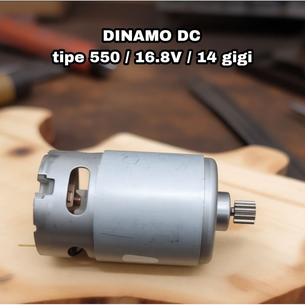 Dinamo dc 550 16.8v 14 gigi motor dc 550