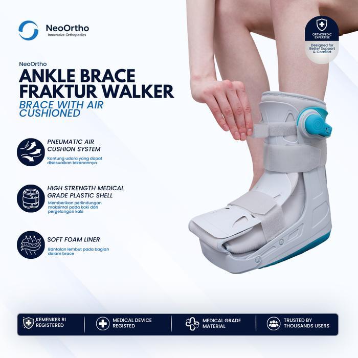 NeoOrtho Fraktur Walker Brace With Air Cushioned Outsole | Deker Pergelangan Kaki Patah Ankle Adjust