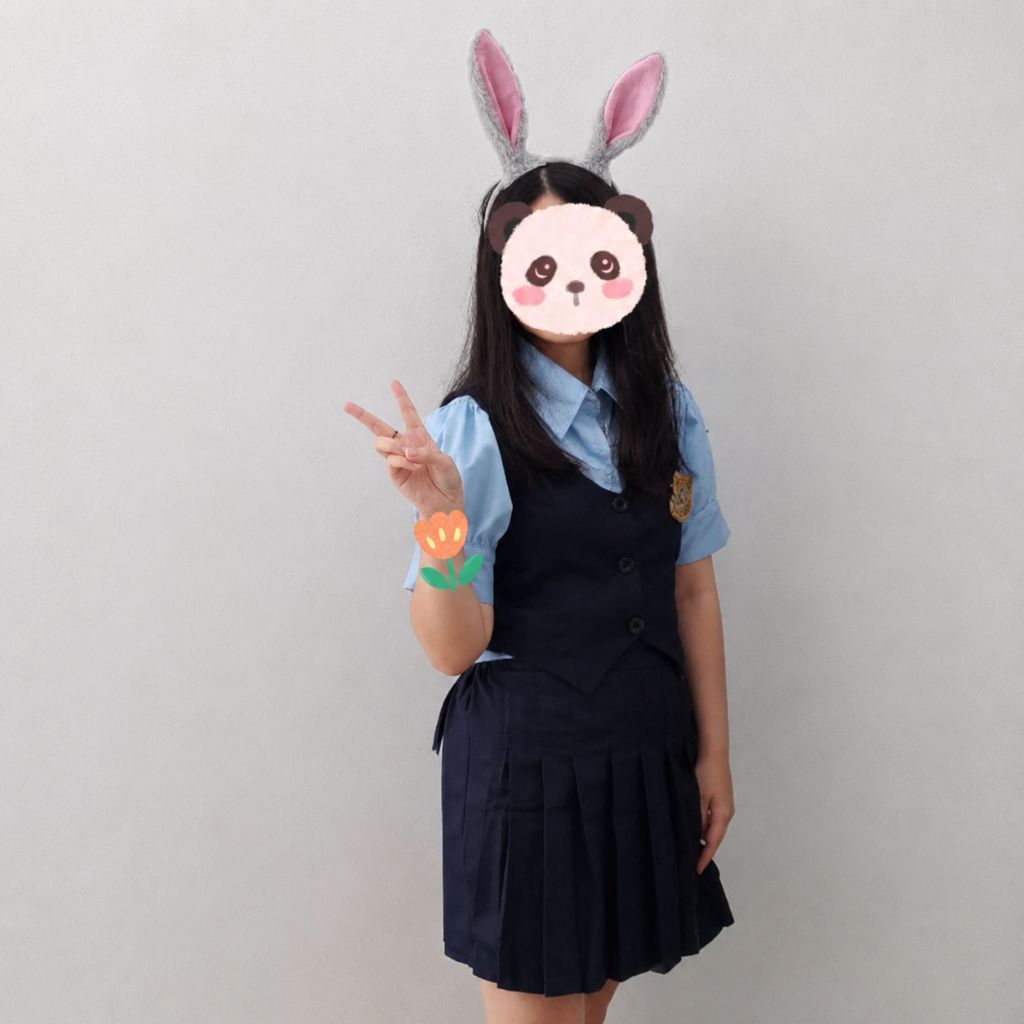 Outfit SET Baju Cosplay Judy Hopps Zootopia Halloween