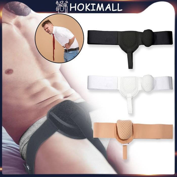 Sabuk Hernia Pria Dewasa/Terapi Hernia Belt Pria Dewasa/Sabuk Supporter Hernia - Putih