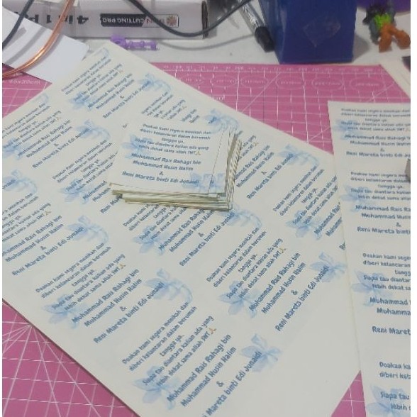 stiker ucapan/doa jumat berkah 10pcs ukuran 7x7cm