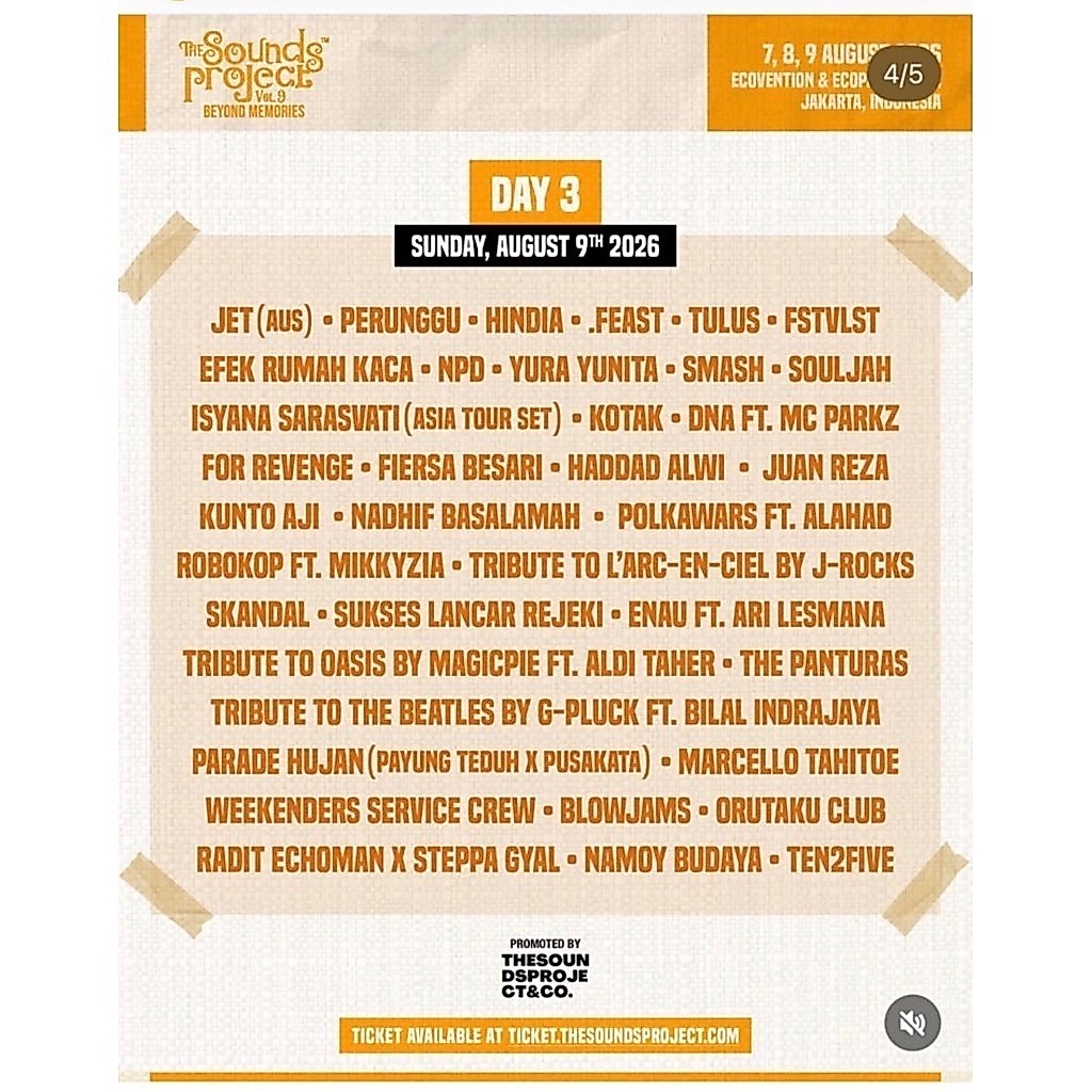 Tiket The Sound Project Day 3